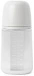 BabyJem Biberon din silicon, 240ml, colour essence sx pro debit mediu, transparent