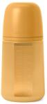 BabyJem Biberon din silicon, 240ml, colour essence sx pro debit mediu, galben mustar
