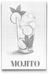  PontPöttyöző - Mojito Méret: 40x60cm, Keretezés: Műanyagtáblával, Szín: Fekete