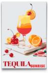  Festés számok szerint - Tequila sunrise Méret: 40x60cm, Keretezés: Kartonlemezen