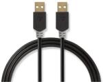 Nedis Cablu USB 2.0 A tata - USB 2.0 A tata, 2m, antracit, Nedis (CCBW60000AT20)