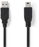 Nedis Cablu-USB-2.0-A-tata-mini-USB, -2m, -negru, -Nedis (CCGB60300BK20)
