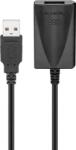 Goobay Cablu extensie USB 2.0 A tata - USB 2.0 A mama activ, 5m, 0, 5 A, negru, Goobay (CABLE-147HS/TT-5)