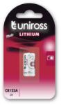 Uniross Baterie litiu Uniross CR123A 3V, 1 buc/blister (BAT-CR123A-BL1-UNR) Baterii de unica folosinta