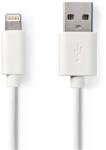 Nedis Cablu-sincronizare-si-incarcare-Apple-Lightning-USB-A-tata, -2m, -alb, -Nedis (CCGB39300WT20)