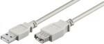 Goobay Cablu extensie USB 2.0 A tata - USB 2.0 A mama, 1.8m, gri, Goobay (CABLE-143HS-1.8GY)