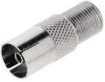Valueline Adaptor antena F mama - Coaxial mama metal, 10 buc/punga, Nedis (VLSP41955M)