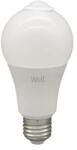 Well Bec LED cu senzor PIR A60 15W E27 lumina calda 3000K 1650 lm Well (LEDLWPIR-A6515E27-E-WL)