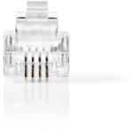 Nedis Conector transparent RJ11 tata, set 10 buc, Nedis (CTGB90923TP)