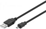 Goobay Cablu USB 2.0 A tata - mini USB 8pini, 1.8m, negru, Goobay (CABLE-USB-AM/MINI8P-1.8BK)