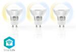 Nedis Spot LED Smart WiFi Nedis, GU10, 330 lm, 2700 - 6500K, 3 bucati (WIFILW30CRGU10)