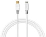 Nedis Cablu USB 2.0 A tata - Lightning, 3m, alb, Nedis (CCBP39650WT30)