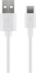 Goobay Cablu USB 2.0 A tata - USB-C, 1m, alb, Goobay (CABLE-USB/USBC-1.0WE-GBAY)