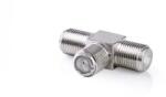 Nedis Adaptor T F mama - 2x F mama metal set 10 bucati Nedis (CSGP41957ME)