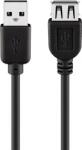 Goobay Cablu extensie USB 2.0 A tata - USB 2.0 A mama, 5m, negru, Goobay (CABLE-143CU/5HS)