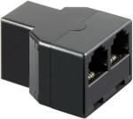 Goobay Adaptor 1XRJ11 mama>2XRJ11 mama, negru (TEL-0036/BK)