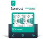 Uniross Baterie alcalina Uniross Power Plus R20 (D), 2 buc/blister (BAT-R20/ALKPP-BL2-UNR) Baterii de unica folosinta