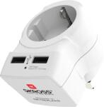 SKROSS Adaptor priza Skross 1.500280 SHUKO - UK cu 2x USB (ADAPT-PLUG-EU/UK/USB-SKRS)