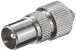 Goobay Conector (mufa) coaxial tata metal cu surub, Goobay, 10 bucati/punga (CX-PLUG3-GBAY)