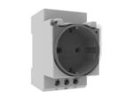 Bemis Priza schuko modulara pe sina cu LED Bemis BR1-1402-2712 2P+E, 16A, 250V, IP44, capac (ELSO-RAIL-BR114022712-BMS)
