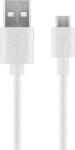 Goobay Cablu USB 2.0 A tata - micro USB, 1m, alb, Goobay (CABLE-USB/UUSB-1.0WE-GBAY)