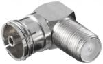 Goobay Adaptor F la coaxial 9.5mm mama 90grade, set 10 bucati, Goobay (FC-CX9.5F-GBAY)