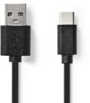 Nedis Cablu USB 2.0 USB-C tata - USB-C tata, 1m, negru, Nedis (CCGB60600BK10)