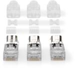Nedis Set-conector-de-retea-FTP-Cat7-RJ45-tata, -pass-through, -gri, -10-bucati, -Nedis (CCBW89390GY)