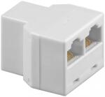 Goobay Adaptor ISDN 8P8C RJ45 mama > 2 x RJ45 mama alb (TEL-0036-8/8A)