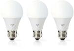 Nedis Bec LED Smart WiFi Nedis, E27, 9W, 806lm, 2700K-6500K, set 3 bucati (WIFILRW30E27)