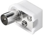 Goobay Conector coaxial tata, plastic, colturi rotunjite, cotit, Goobay, 10 bucati/punga (CX-PLUG2-GBAY)