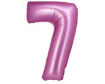 Rózsaszín Satin Pink 7-es szám fólia lufi 76 cm (MLG145014) - decorit