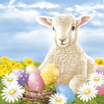  Húsvét Lamb szalvéta 20 db-os 33x33 cm (PKK765338) - decorit