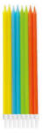  Színes Bright Colors tortagyertya, gyertya szett tartóval 16 db-os (PNN96501) - decorit