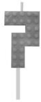  Építőkocka 7-es Grey Blocks tortagyertya, számgyertya (MLG132781B) - decorit