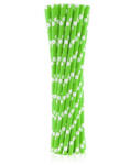  Zöld Green Polka Dots papír szívószál 24 db-os (MLG114836)