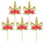  Unikornis Rose díszítő pálca 6 db-os (MLG153804) - decorit