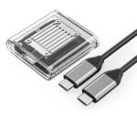 ORICO TC20-M2-10G M. 2 NVME USB-C 3.2 lemezkeret - átlátszó