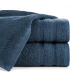  Aline pamut törölköző csíkos szegéllyel Gránátkék 50x90 cm (427916)