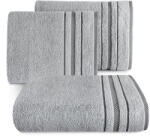  Koral pamut törölköző jacquard csíkos szegéllyel Ezüst 30x50 cm (424237)