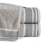  Suzana pamut törölköző jacquard mintás szegéllyel Ezüst 70x140 cm (424732)