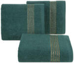  Lilla pamut törölköző keskeny fényes csíkokkal Sötétzöld 30x50 cm (452977)