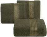  Lilla pamut törölköző keskeny fényes csíkokkal Olívazöld 70x140 cm (452971)