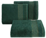 Nessy pamut törölköző vastag fényes csíkkal Sötétzöld 50x90 cm (453209)