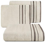  Koral pamut törölköző jacquard csíkos szegéllyel Bézs 30x50 cm (424233)