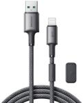 JOYROOM unlimited adatkábel, usb - lightning, 3a, gyorstöltő, 120cm + mágneses kábelrendező, szürke, kompatibilis: Apple IPAD / iPhone 6 Plus 5.5 / iPhone SE, 2016 (S-A50_U_L_G)