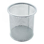 Fornax Fémhálós írószertartó pohár kerek , ezüst (A-1899) (A-1899)
