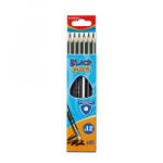 Keyroad Grafitceruza HB, radíros, háromszögletű 12 db/bliszter Black (KR971550) (KR971550)