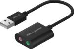 AlzaPower USB-A External Sound Card 4030 fekete (APW-ADTA23J01B)