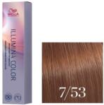 Wella Vopsea de par permanenta Illumina Color 7/53 blond mediu mahon auriu 60ml (WEIC7/53)
